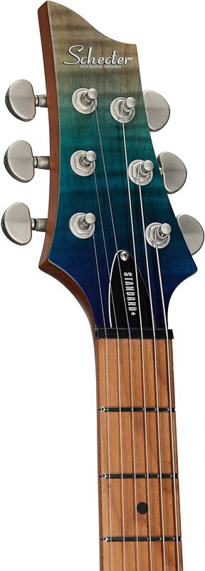 open zoom image for Schecter C-1 Standard Plus Electric Guitar, Left-Handed, Blue Fade, Open Box (Very Good), Headstock Left Front