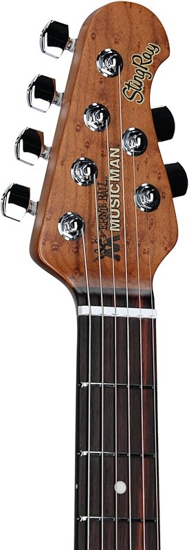 open zoom image for Ernie Ball Music Man StingRay RS Electric Guitar (with Case), Lakeside Blue, Rosewood Fretboard, Headstock Left Front