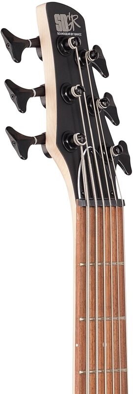 open zoom image for Ibanez SR306E Electric Bass, 6-String, Weathered Black, Headstock Left Front