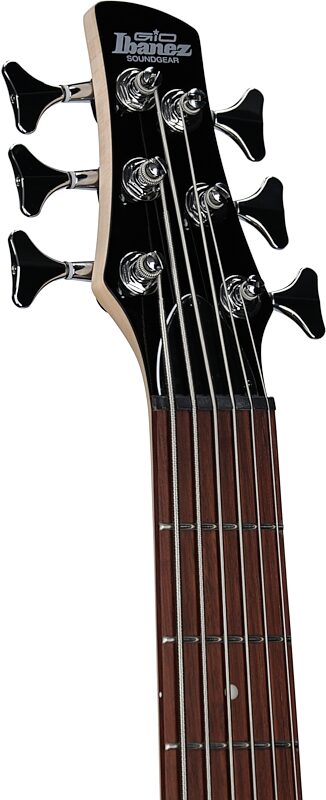 open zoom image for Ibanez GSR206 6-String Electric Bass, Transparent Gray Flat, Open Box (Very Good), Headstock Left Front