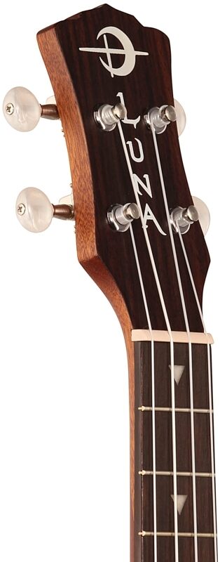open zoom image for Luna Tattoo Tenor Mahogany Ukulele (with Gig Bag), New, Headstock Left Front