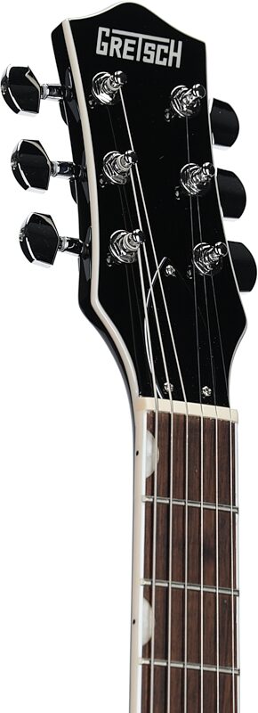 open zoom image for Gretsch G5222 Electromatic Double Jet BT Electric Guitar, Black, Headstock Left Front