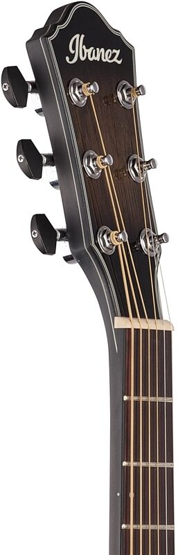 open zoom image for Ibanez AEWC400 Acoustic-Electric Guitar, Transparent Black Sunburst, Headstock Left Front