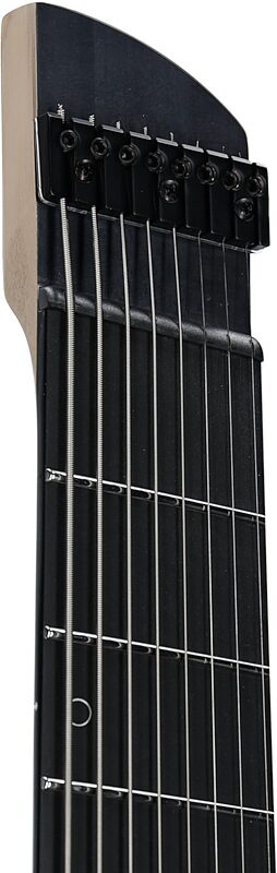 open zoom image for Legator Ghost 8 Super Shred Electric Guitar, Black Flame, Headstock Left Front