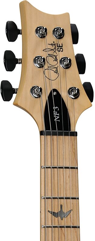 open zoom image for PRS Paul Reed Smith SE NF3 Electric Guitar, Maple Fretboard (with Gig Bag), Ice Blue Metallic, Headstock Left Front