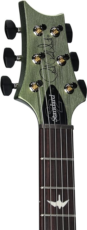 open zoom image for PRS Paul Reed Smith S2 Standard 24 Satin Pattern Thin Electric Guitar (with Gig Bag), Mavis Mint Metallic, Headstock Left Front