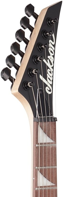 open zoom image for Jackson JS Series RR Minion JS1X 2/3-Scale Electric Guitar, Satin Black, Headstock Left Front