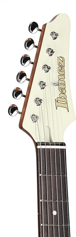 open zoom image for Ibanez FLATV2 Josh Smith Signature Electric Guitar (with Case), Mint Sand, Headstock Left Front