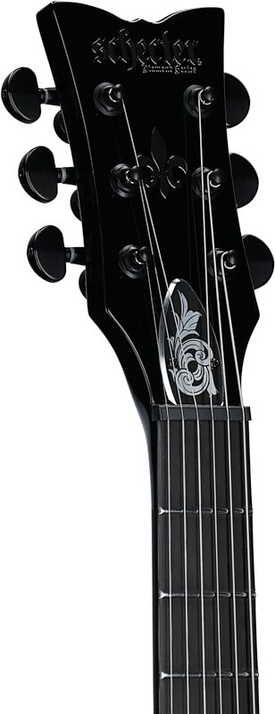 open zoom image for Schecter Solo II Przym Palladium Electric Guitar, Left-Handed, Gloss Black, Headstock Left Front