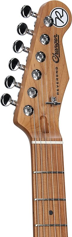 open zoom image for Reverend Charger Air HH Semi-Hollowbody Electric Guitar, High Tide Blue, Open Box (Very Good), Headstock Left Front