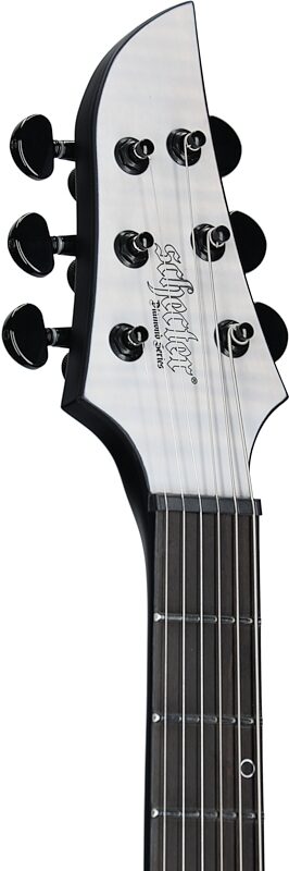 open zoom image for Schecter KM-6 MK-III Keith Merrow Legacy Electric Guitar, Left-Handed, Tri-White Satin, Headstock Left Front