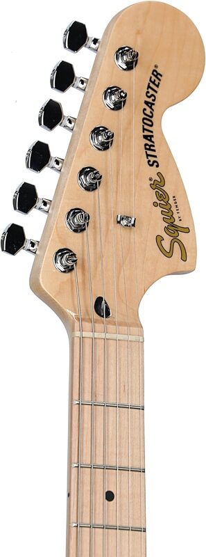 open zoom image for Squier Affinity Stratocaster Electric Guitar, with Maple Fingerboard, Black, Headstock Left Front