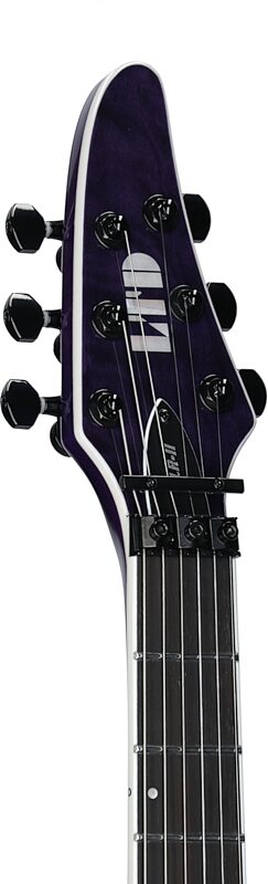 open zoom image for ESP LTD Andy LaRocque ALR-II Electric Guitar (with Case), ST Purple, Headstock Left Front