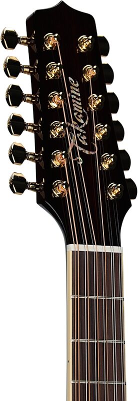 open zoom image for Takamine John Jorgenson Acoustic-Electric Guitar, 12-String (with Case), Gloss Stain, Headstock Left Front