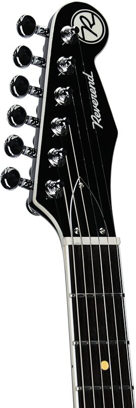 open zoom image for Reverend Greg Koch Gristle 90 Electric Guitar, Midnight Black, Headstock Left Front