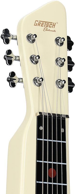 open zoom image for Gretsch G5700 Electromatic Lap Steel Guitar, Vintage White, Headstock Left Front