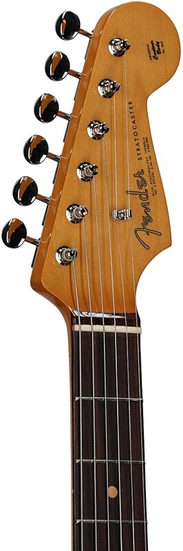 open zoom image for Fender Vintera III Early 60s Stratocaster Electric Guitar (with Gig Bag), Sonic Blue, Rosewood Fretboard, Headstock Left Front