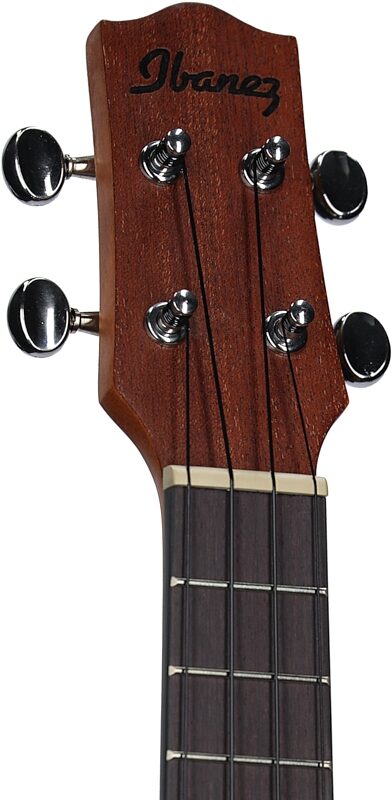open zoom image for Ibanez UKC100 Open Pore Concert Ukulele (with Gig Bag), Natural, Headstock Left Front