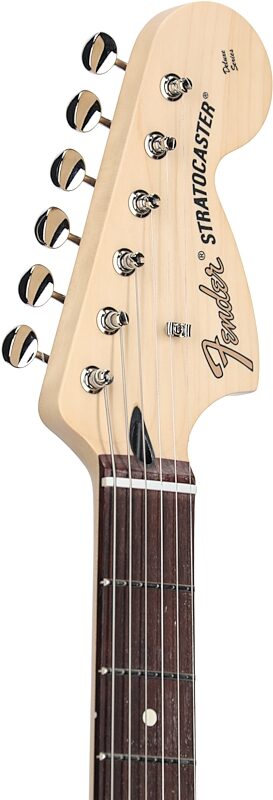 open zoom image for Fender Limited Edition Tom DeLonge Stratocaster (with Gig Bag), Surf Green, Headstock Left Front
