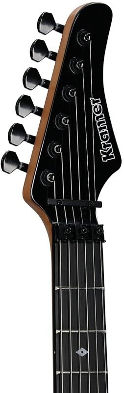 open zoom image for Kramer Volante Quilt HSFR Electric Guitar (with Gig Bag), Aqua Burst, Headstock Left Front