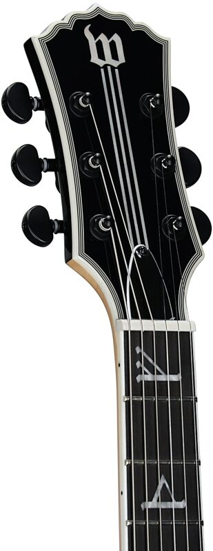open zoom image for Wylde Audio Barbarian Carveworks Electric Guitar, Natural Satin, Headstock Left Front