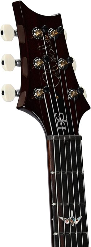 open zoom image for PRS Paul Reed Smith DGT Semi-Hollowbody Birds 10 Top Electric Guitar, Dark Cherry Sunburst, Headstock Left Front