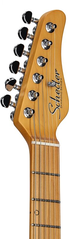 open zoom image for Schecter MV-6 Electric Guitar, with Maple Fingerboard, Gloss Black, Open Box (Very Good), Headstock Left Front