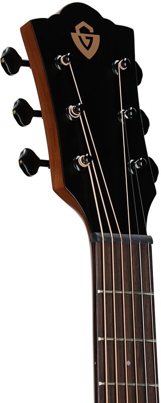 open zoom image for Guild Traveler Mini Dreadnought Mahogany Acoustic Guitar (with Gig Bag), New, Headstock Left Front