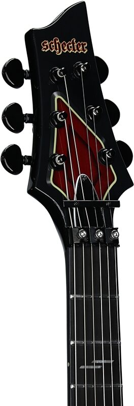 open zoom image for Schecter C-1 FRS Pryzm Vespid Electric Guitar, Metallic Red, Headstock Left Front