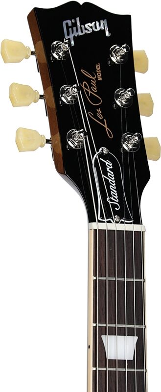 open zoom image for Gibson Les Paul Standard '50s Custom Color Electric Guitar, Plain Top (with Case), Sparkling Burgundy, Headstock Left Front