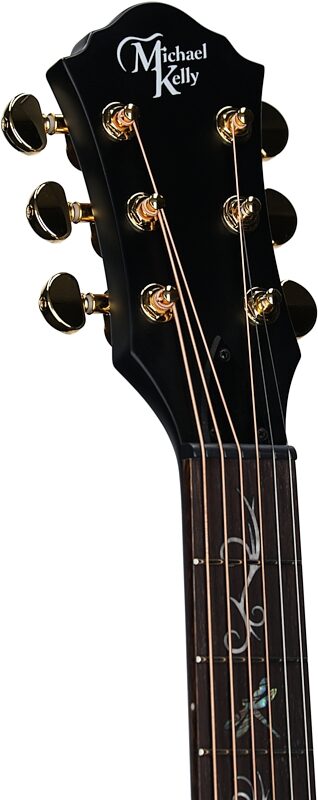 open zoom image for Michael Kelly Mod Shop Forte Port Exotic JE Acoustic-Electric Guitar, New, Headstock Left Front