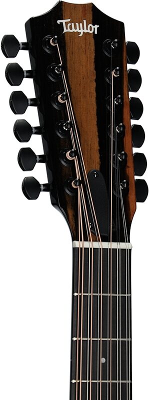 open zoom image for Taylor 250ce Plus Grand Auditorium Acoustic-Electric Guitar, Black, Headstock Left Front