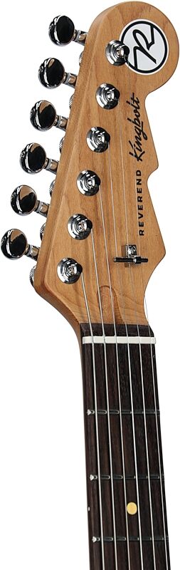 open zoom image for Reverend Kingbolt H290 Electric Guitar, Midnight Black, Headstock Left Front
