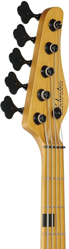 open zoom image for Schecter Model-T Session 5 Electric Bass, Natural Satin, Headstock Left Front