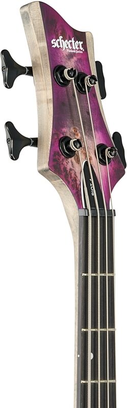 open zoom image for Schecter Riot-4 Electric Bass, Satin Aurora Burst, Headstock Left Front