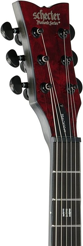 open zoom image for Schecter Solo II Apocalypse Electric Guitar, Red Reign, Stop Tail Bridge, Headstock Left Front