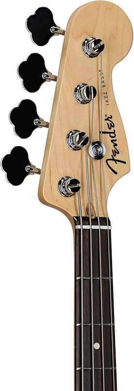 open zoom image for Fender Standard Jazz Bass Guitar, Laurel Fingerboard, Olympic White, Headstock Left Front