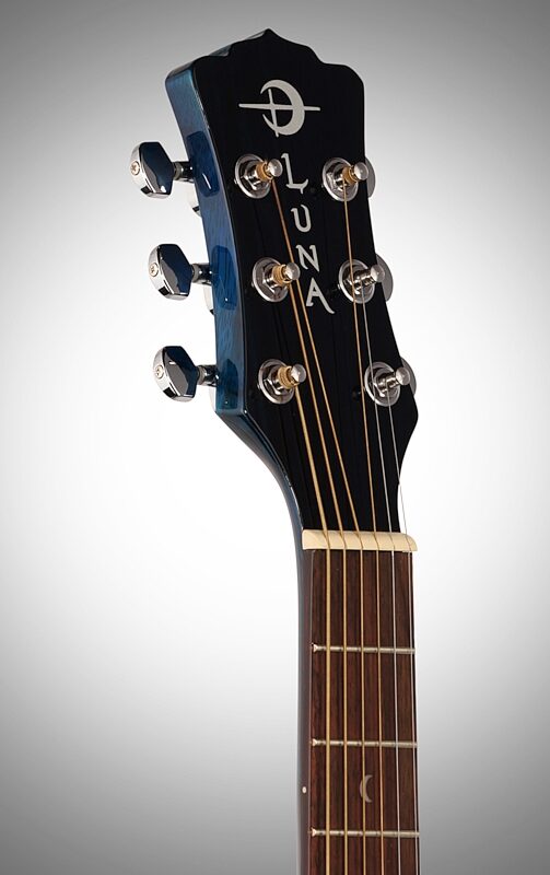 open zoom image for Luna Safari Starry Night Travel Acoustic Guitar (with Gig Bag), New, Headstock Left Front