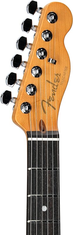 open zoom image for Fender American Ultra II Telecaster Electric Guitar, Ebony Fingerboard (with Case), Solar Flare, Headstock Left Front