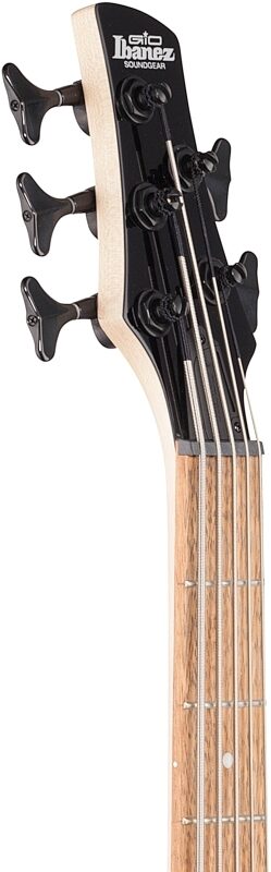 open zoom image for Ibanez GSR205SM Electric Bass, 5-String, Natural Gray Burst, Headstock Left Front
