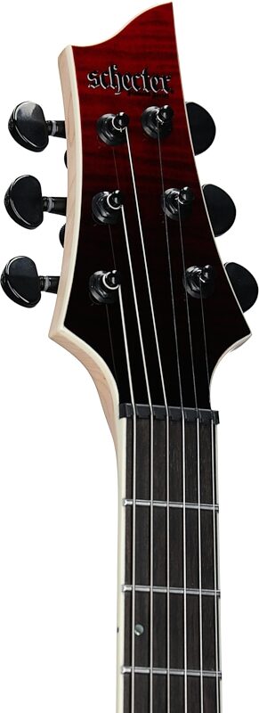 open zoom image for Schecter C-1 SLS Elite Electric Guitar, Blood Burst, Headstock Left Front