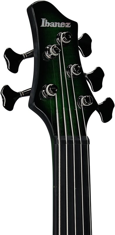 open zoom image for Ibanez SDGB1 Steve DiGiorgio Electric Bass, Dark Moss Burst, Headstock Left Front