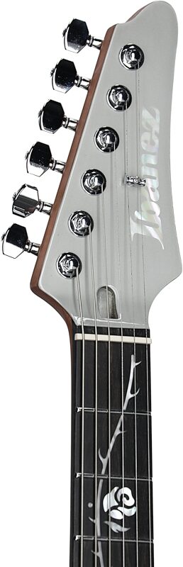 open zoom image for Ibanez TOD10 Tim Henson Electric Guitar (with Gig Bag), Classic Silver, Open Box (Very Good), Headstock Left Front