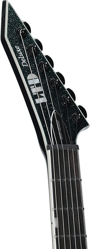 open zoom image for ESP LTD MH-1000NT Electric Guitar, Granite Sparkle, Headstock Left Front