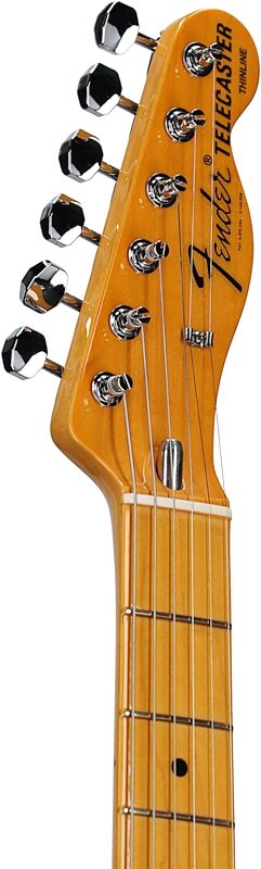 open zoom image for Fender American Vintage II 1972 Telecaster Thinline Electric Guitar, Maple Fingerboard (with Case), 3-Color Sunburst, Headstock Left Front