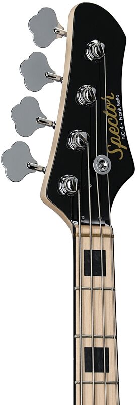 open zoom image for Spector Icon NC-4 Frank Bello Signature Model Electric Bass, Black, Headstock Left Front
