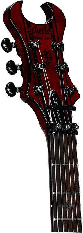open zoom image for Schecter Synyster Standard Plus Electric Guitar, Transparent Deep Red, Headstock Left Front