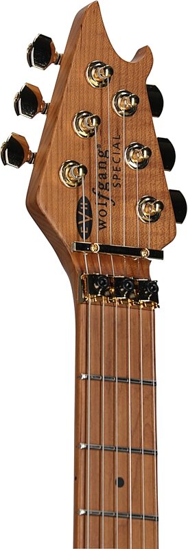 open zoom image for EVH Eddie Van Halen Wolfgang Special Quilted Maple Electric Guitar, Purple Burst, Headstock Left Front