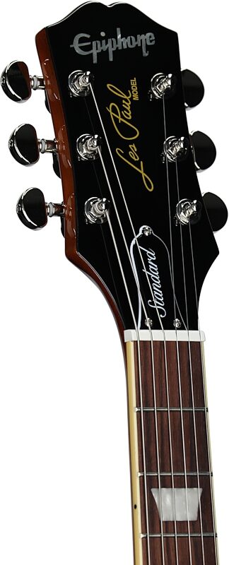 open zoom image for Epiphone Inspired by Gibson Les Paul Standard '60s Electric Guitar (with Gig Bag), Ebony, Open Box (Very Good), Headstock Left Front