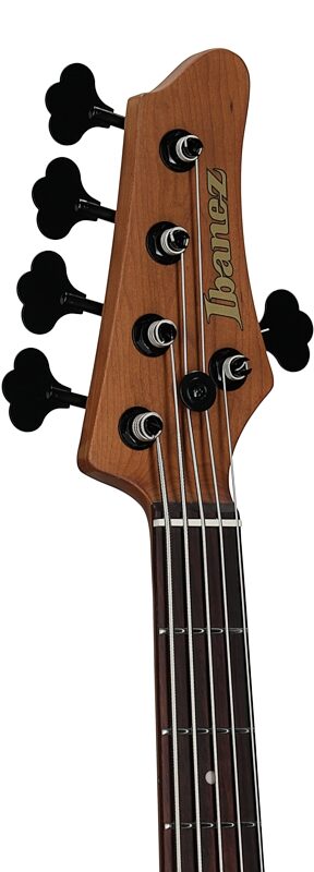 open zoom image for Ibanez MDM1005 Mode Electric Bass, 5-String (with Gig Bag), Midnight Arctic Ocean, Headstock Left Front